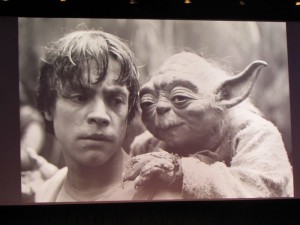 luke skyealker and yoda, celebration anaheim