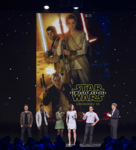 D23 Expo 2015, Star Wars, The Force Awakens, poster, OSCAR ISAAC, JOHN BOYEGA, LUPITA NYONG'O, DAISY RIDLEY, J.J. ABRAMS, ALAN HORN