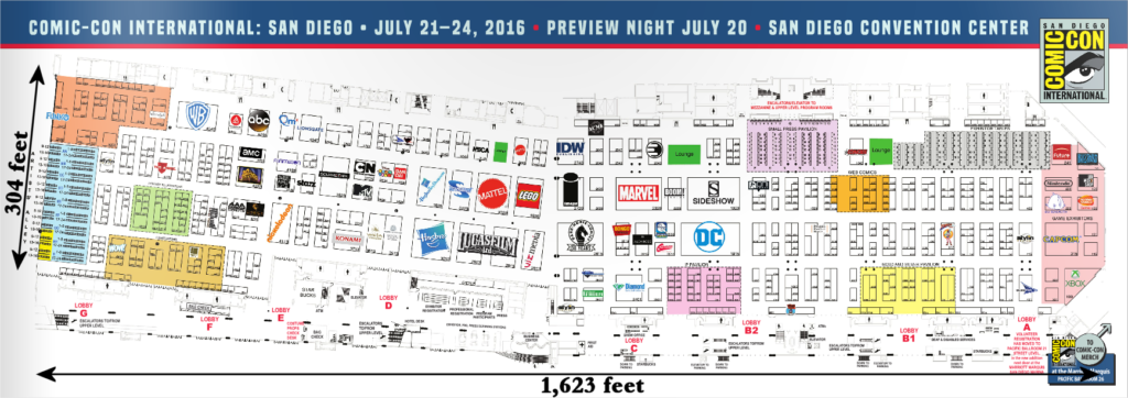 SDCC 2016, Exhibit Hall Map, SDCC Tips, Start getting in shape now