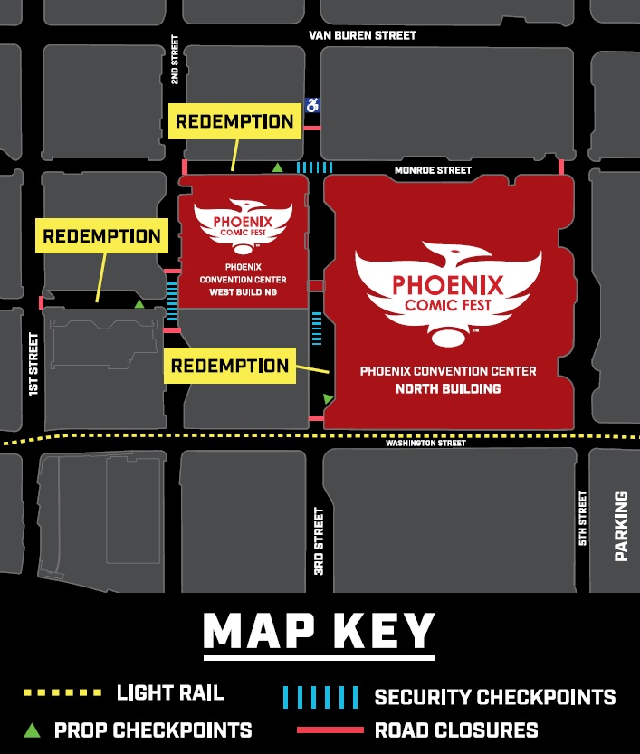 Phoenix Comic Fest 2018 map