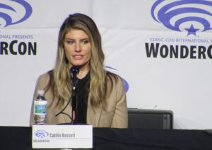 Caitlin Bassett at Quantum Leap panel at WonderCon 2023