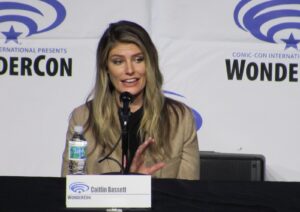 Caitlin Bassett at Quantum Leap panel at WonderCon 2023