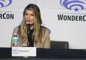 Caitlin Bassett at Quantum Leap panel at WonderCon 2023