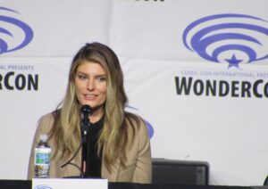 Caitlin Bassett at Quantum Leap panel at WonderCon 2023