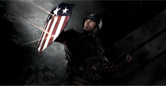 Who is the first person to shoot at Captain America after he gets his new, round shield?
