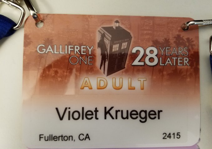 Gallifrey One 2017 badge