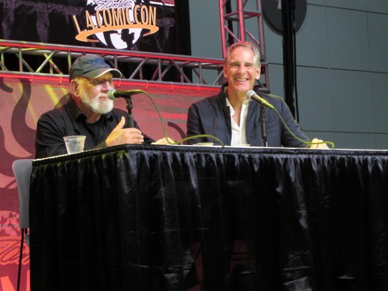 Don Belisario and Scott Bakula at the Quantum Leap panel at LA Comic Con 2017