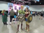Link from Legend of Zelda and Wonder Woman cosplay at LA Comic Con 2017