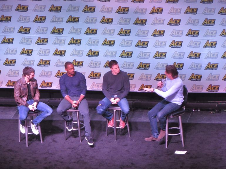 Ace Comic Con Captain America panel with Sebastian Stan, Anthony Mackie, and Chris Evans