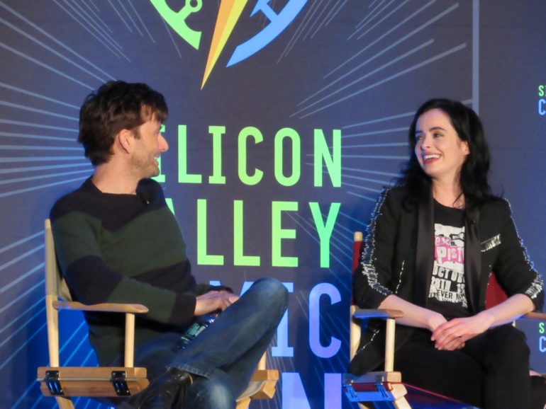David Tennant and Krysten Ritter at Silicon Valley Comic Con 2018