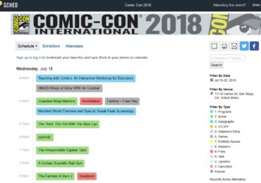 SDCC 2018 Sched
