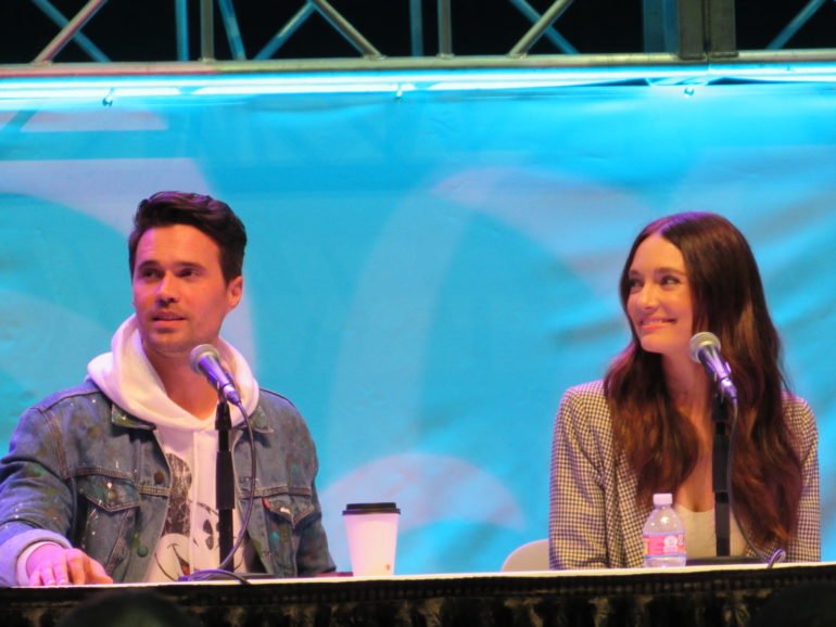 Brett Dalton and Mallory Jansen on the Agents of SHIELD panel at LA Comic Con 2018