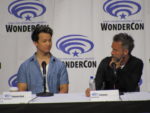 Shannon Kook and JR Bourne at The 100 panel at WonderCon 2019