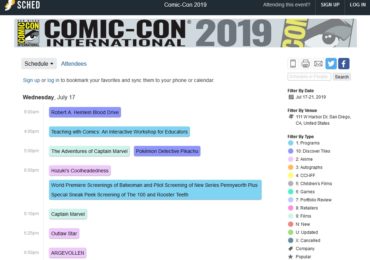 SDCC 2019 Sched