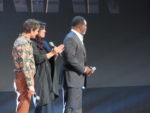 Pedro Pascal, Gina Carano, and Carl Weathers at the D23 Expo 2019 Disney Plus panel