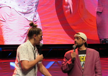 Jason Mewes and Kevin Smith at the Jay and Silent Bob Reboot panel at LA Comic Con 2019