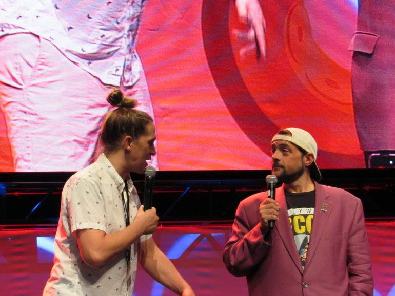 Jason Mewes and Kevin Smith at the Jay and Silent Bob Reboot panel at LA Comic Con 2019