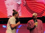 Jason Mewes and Kevin Smith at the Jay and Silent Bob Reboot panel at LA Comic Con 2019